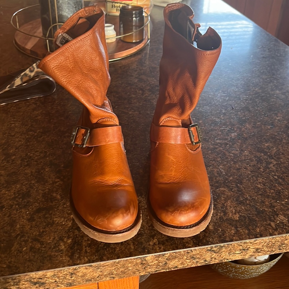 Frye brown slouch boots 8.5